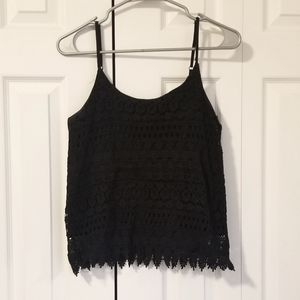 !!SUMMER SALE!! Forever 21 Ambiance black lace spaghetti strap tank, S